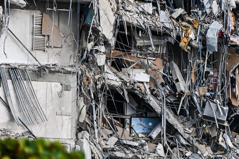 Así quedó el edificio que se derrumbó en Miami