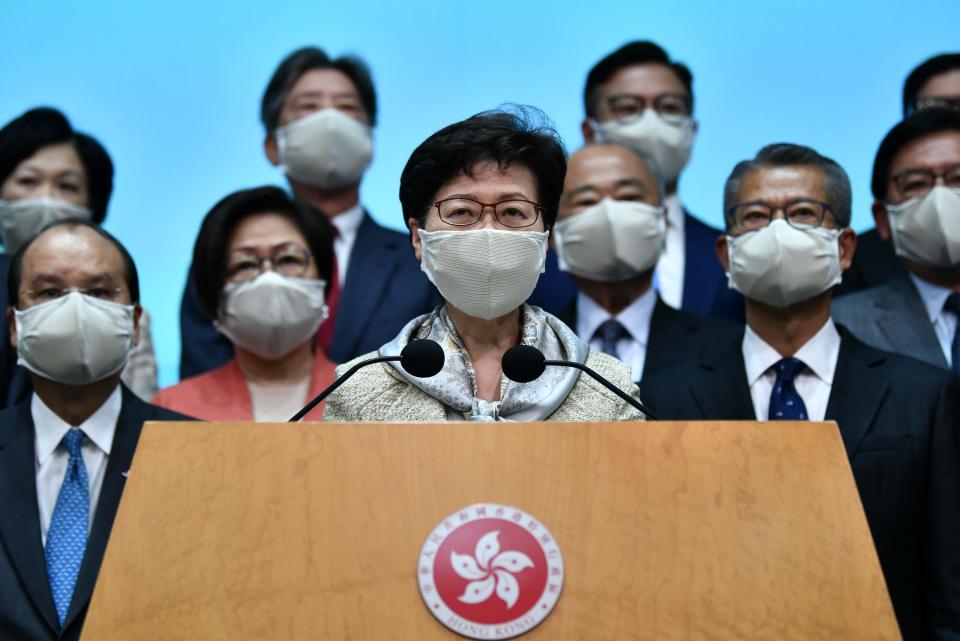 Hong Kong city leader Carrie Lam (AFP via Getty Images)