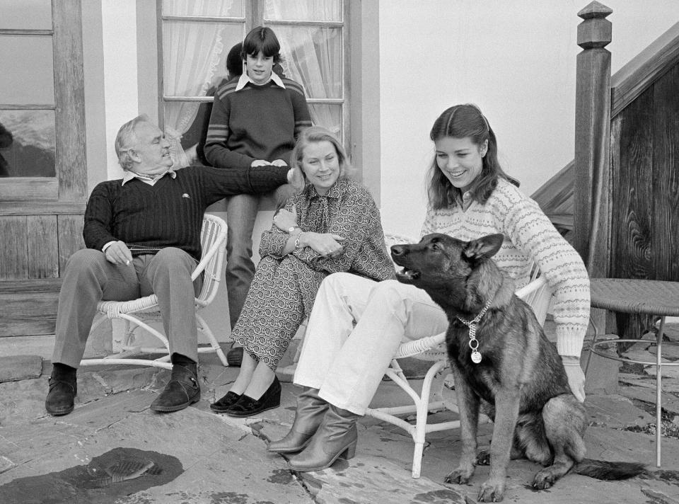 Prince Rainier III, Princess Stéphanie, Princess Grace and Princess Caroline