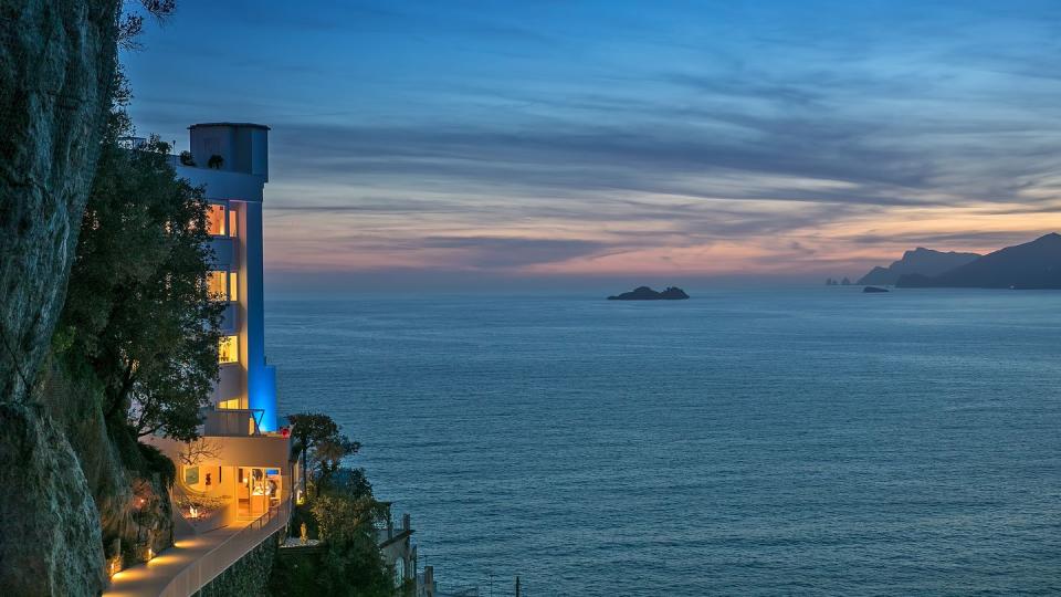 Exterior view of Casa Angelina, a modern hotel on the Amalfi Coast 