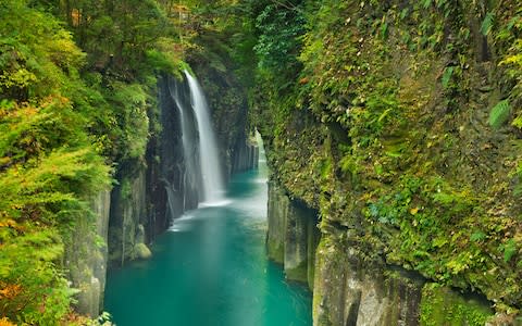 Takachiho gorge and waterfall in Miyazaki, Kyushu - Credit: iStock