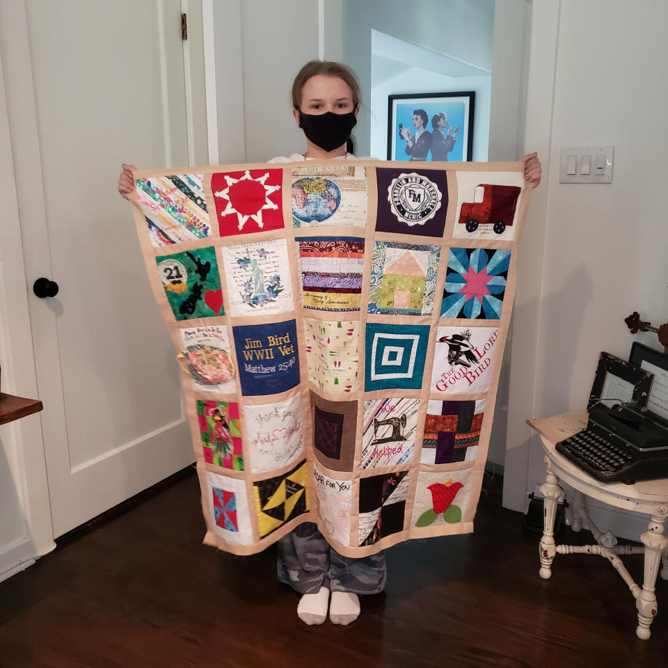 The quilt is really coming along! (Courtesy Madeleine Fugate)