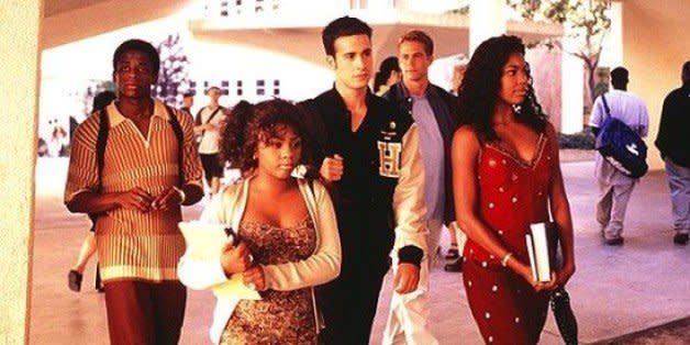 Dul&eacute; Hill, left, Lil' Kim, Freddie Prinze Jr., Paul Walker and Gabrielle Union. (Photo: Miramax)