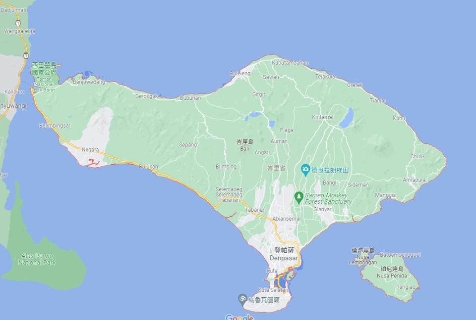 麥特在峇里島與妻女視訊時，遭刀刺死。（圖／翻攝自google maps）