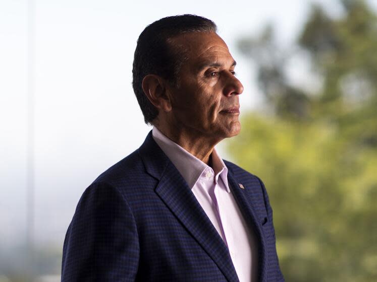 Former L.A. Mayor Antonio Villaraigosa poses for a portrait at his home in Hollywood Hills.