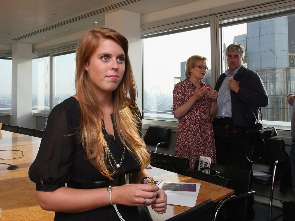 Princess Beatrice in an office.