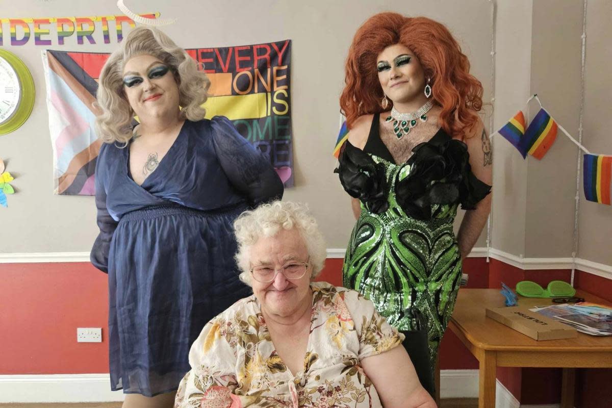 Green Lodge Care Home residents took part in a sing-along with local drag queens. <i>(Image: Orchard Care Homes)</i>