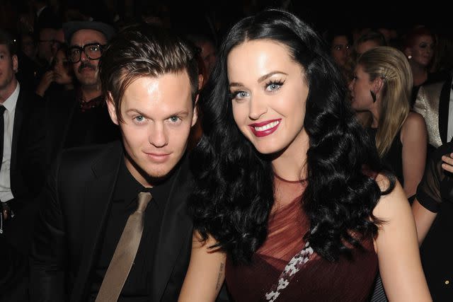 <p>Kevin Mazur/WireImage</p> David Hudson and Katy Perry attend the 56th GRAMMY Awards on January 26, 2014 in Los Angeles, California.