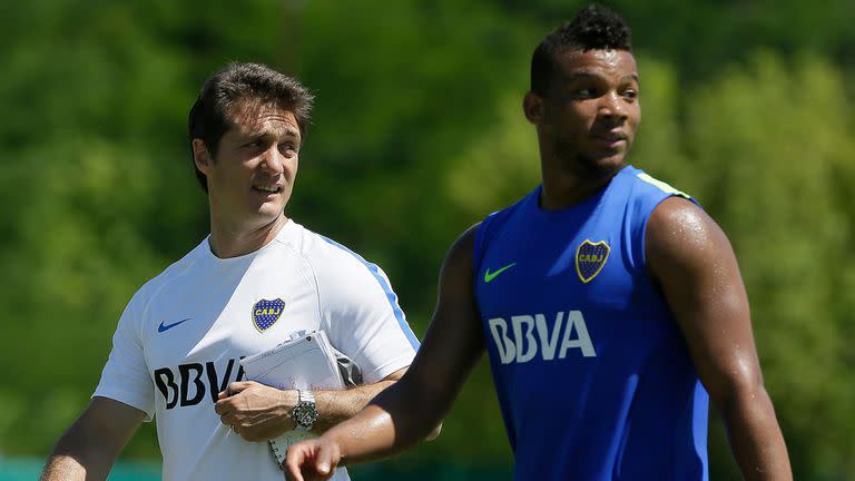 Guillermo y Fabra. El colombiano se afianza como el Nº 3 titular de Boca