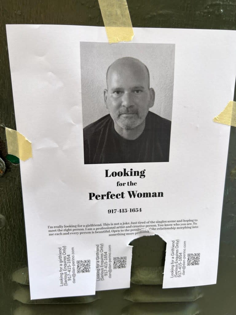 A New York man who posted flyers “looking for a girlfriend” 10 years ago is back at it. NY Post