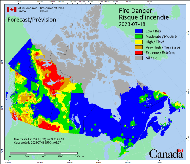 Maps show where the Canadian wildfires are burning