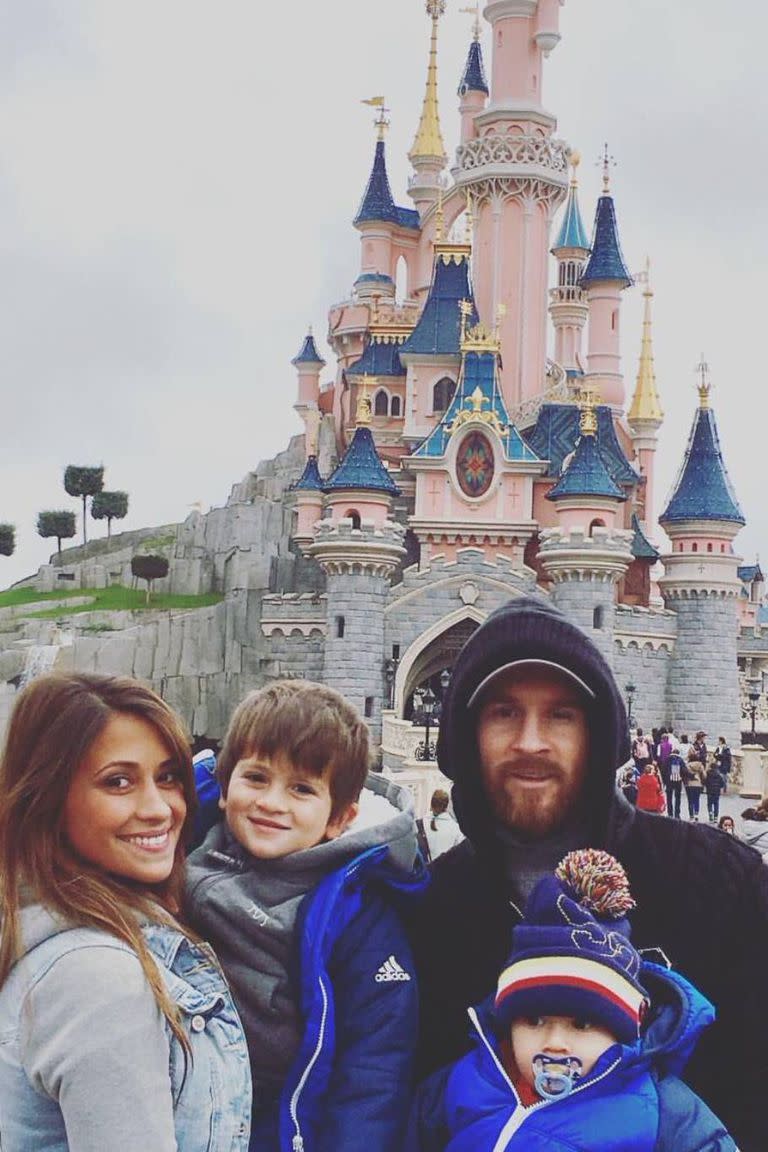 Lionel Messi y su familia visitaron el fin de semana Euro Disney