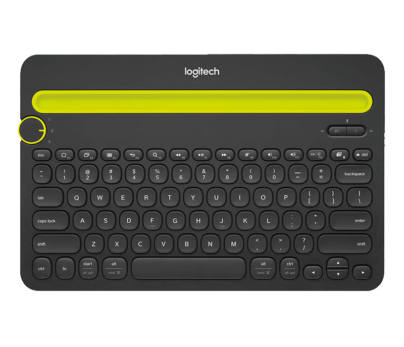 PC, Smartphone und Tablet können alle mit derselben Tastatur verbunden werden – kabellos mit dem Multi-Device Keybboard K 480 von Logitech. (Bild-Copyright: Logitech)