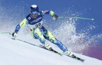 Alpine Skiing - FIS Alpine Skiing World Championships - Men's Alpine Combined Downhill - St. Moritz, Switzerland - 13/2/17 - Henrik Von Appen of Chile skis in the downhill part of the Alpine Combined. REUTERS/Ruben Sprich