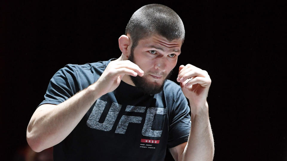 Could Khabib end up competing in the WWE? Pic: Getty
