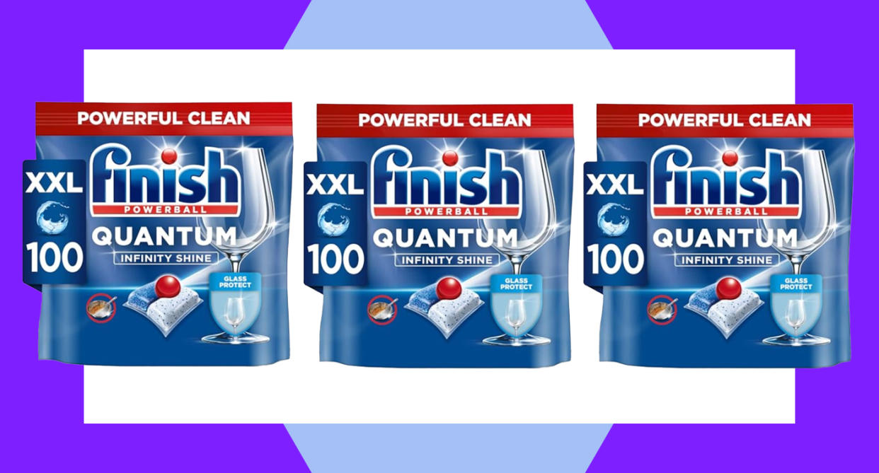 Finish dishwasher tablets are on sale on Amazon right now. (Finish / Yahoo Life UK)