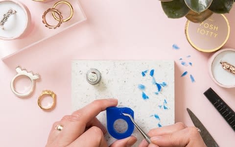 Personalised Ring Making Workshop with Prosecco for Two at Posh Totty Designs - Credit: Virgin Experience Days