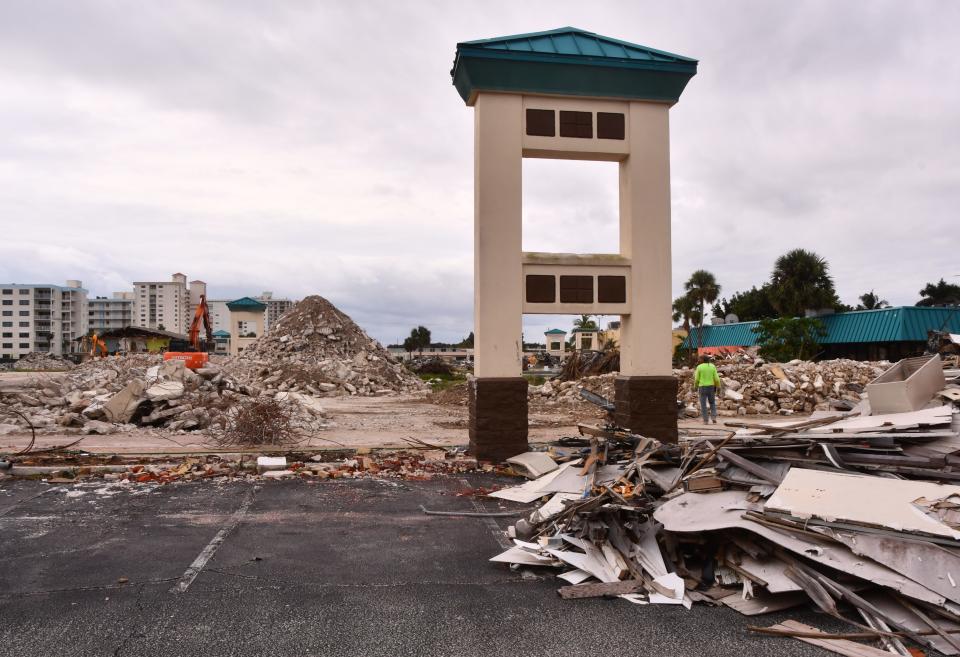 The demolition of the International Palms in Cocoa Beach has begun. Replacing it will be a $300M Westin luxury resort at the site. Driftwood Capital bought International Palms for $23 million in October 2016.