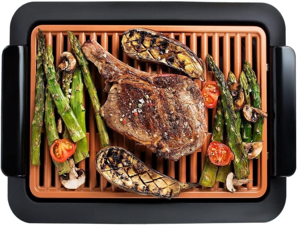 Gotham Steel's electric grill has four different heat settings, cool-touch handles and a removable grease catcher. Just add asparagus. <a href="https://amzn.to/2Y7lFvt" target="_blank" rel="noopener noreferrer">Find it for $40 on Amazon</a>.