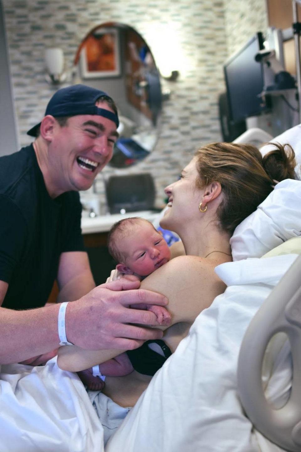 Tom and Rachael Sullivan of Raleigh welcomed their newborn baby Sutton on July 25 after struggling with fertility issues and gaining popularity during their pregnancy journey.