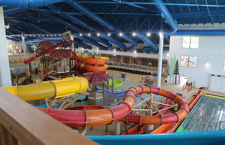 Looking down on the indoor water park at Great Wolf Lodge Maryland located in Perryville, Md.
