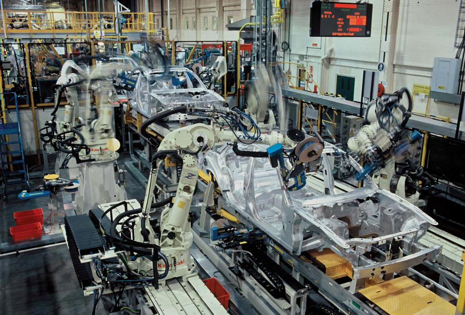 FILE PICTURE - General View of the Jaguar XJ production line at Coventry's Browns Lane site in 2004.  A gender-fluid worker has won an employment tribunal against Jaguar Land Rover (JLR).  See SWNS story SWMDgender.  Ms R Taylor brought claims against the company, saying she had suffered abuse and a lack of support. She successfully argued she suffered harassment and discrimination because of gender reassignment.  In a statement, JLR apologised to Ms Taylor for her experiences during her employment and said it continued to strive to improve in this area.  Ms Taylor had worked at the company for almost 20 years as an engineer and had previously presented as male, said her barrister Robin White.  The JLR employee began identifying as gender fluid in 2017.  She then usually dressed in women's clothing and was subsequently subjected to insults from colleagues and abusive jokes at work, said Ms White.  Ms Taylor also suffered difficulties using toilet facilities and getting managerial support, the lawyer added.  