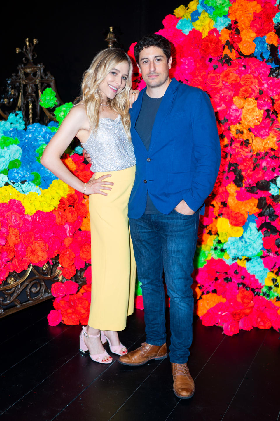 NEW YORK, NEW YORK - JUNE 18: Jenny Mollen (L) and Jason Biggs attend the Summer Kickoff Party for WorldPride hosted by Alice + Olivia by Stacey Bendet and the Trevor Project on June 18, 2019 in New York City. (Photo by Gotham/WireImage)