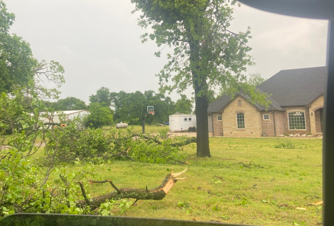 Storm damage in Bethel Acres. Image KFOR.