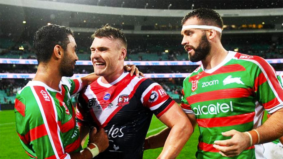 Crichton was all smiles after a fiery match. Pic: Getty