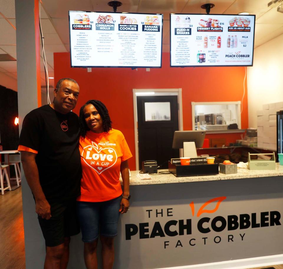 Owners Otis and Janie Jackson open up a second location of The Peach Cobbler Factory at 5101 Sanderlin, Suite 113 in East Memphis.