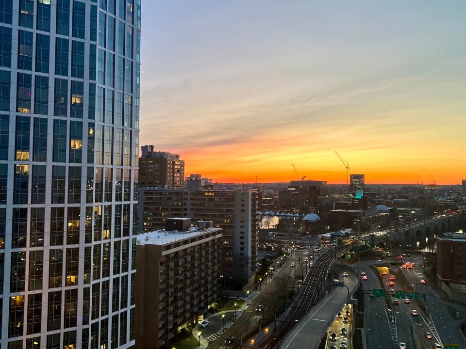 The sunsets on the Boston skyline are still incredible.