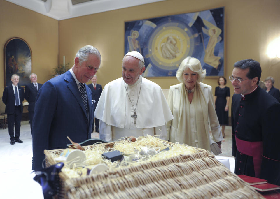 Pope Francis, Charles Prince of Wales and Camilla Duchess of Cornwall