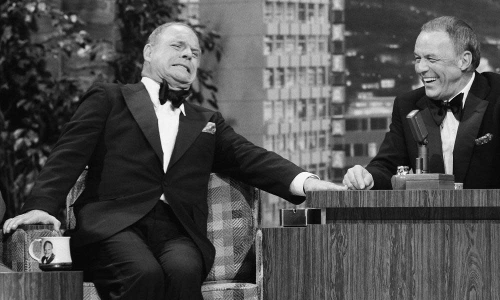 Don Rickles on Johnny Carson’s TV show in 1977, when the guest host was Frank Sinatra, a favourite target