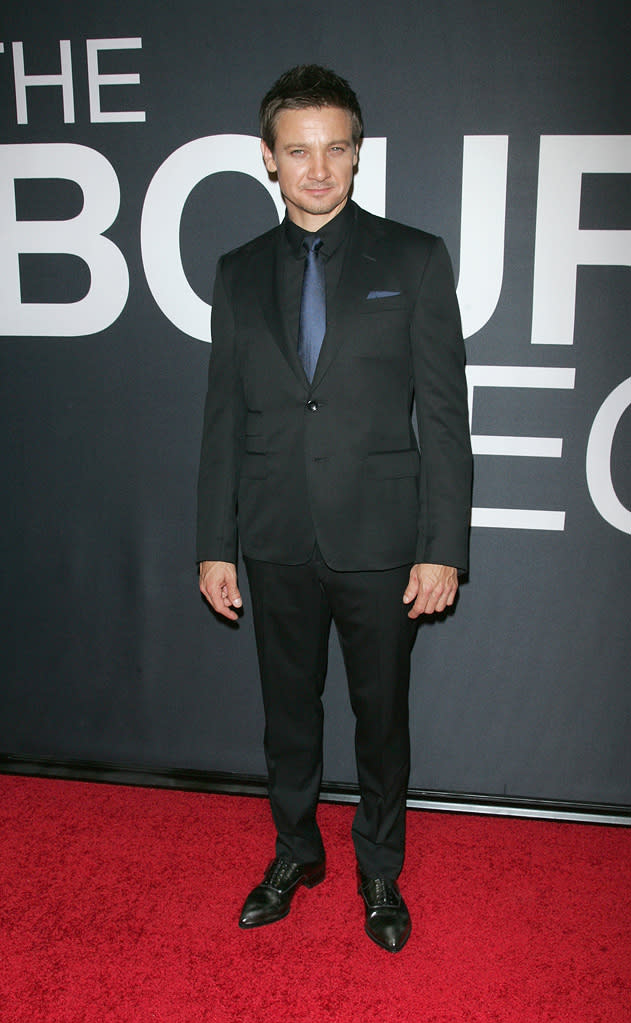 Jeremy Renner attends the New York City premiere of "The Bourne Legacy" on July 30, 2012.