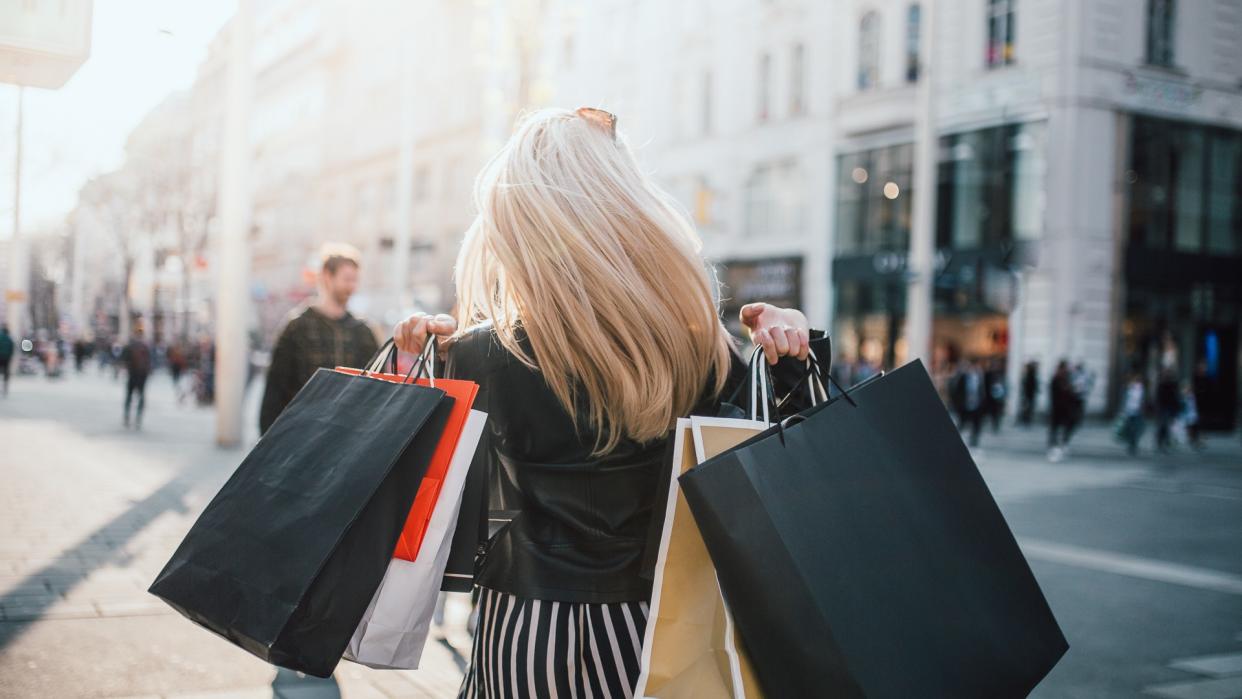 woman shopping.