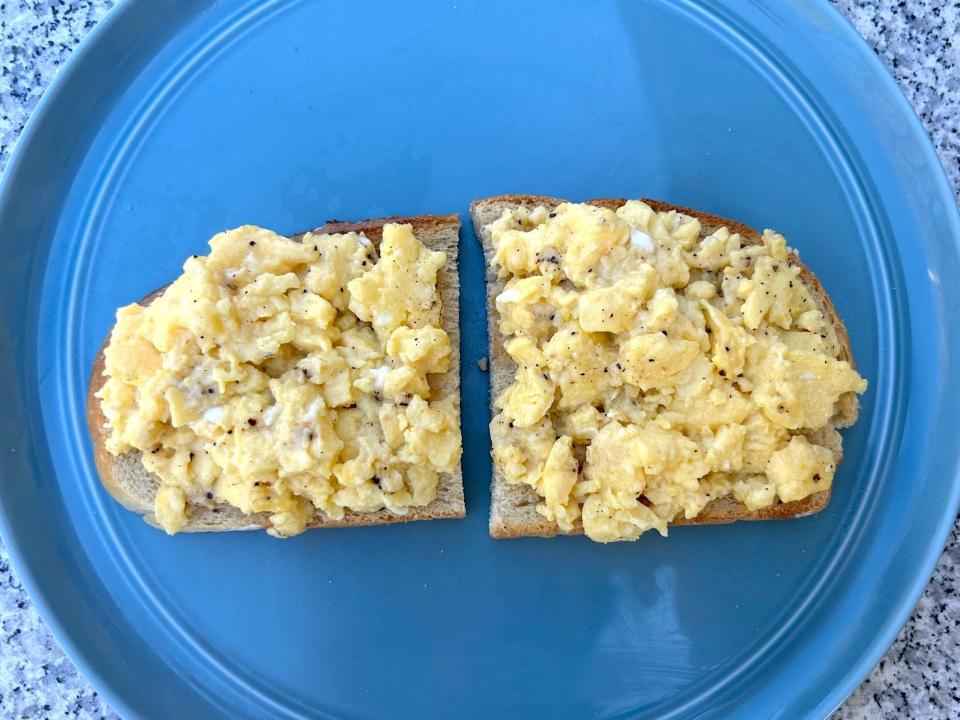 Ina Garten's cacio e pepe eggs on toast