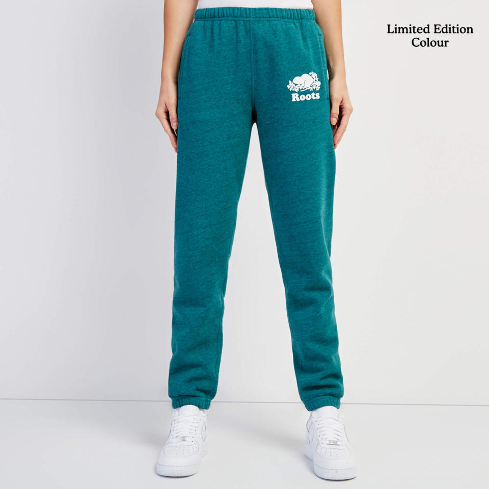 Women’s Original Sweatpant in Ocean Depths Mix. Image via Roots.