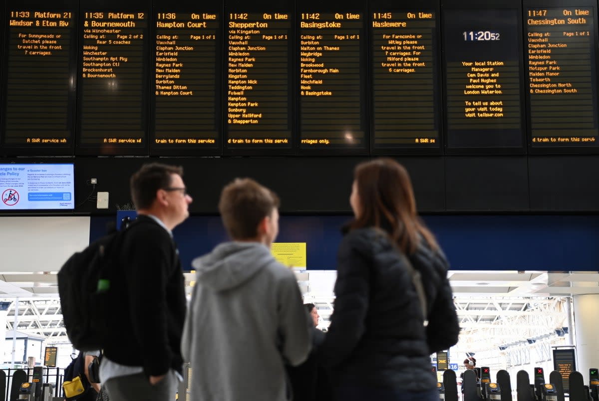 The strike by members of the train drivers’ union Aslef coincides with the FA Cup final  (EPA)