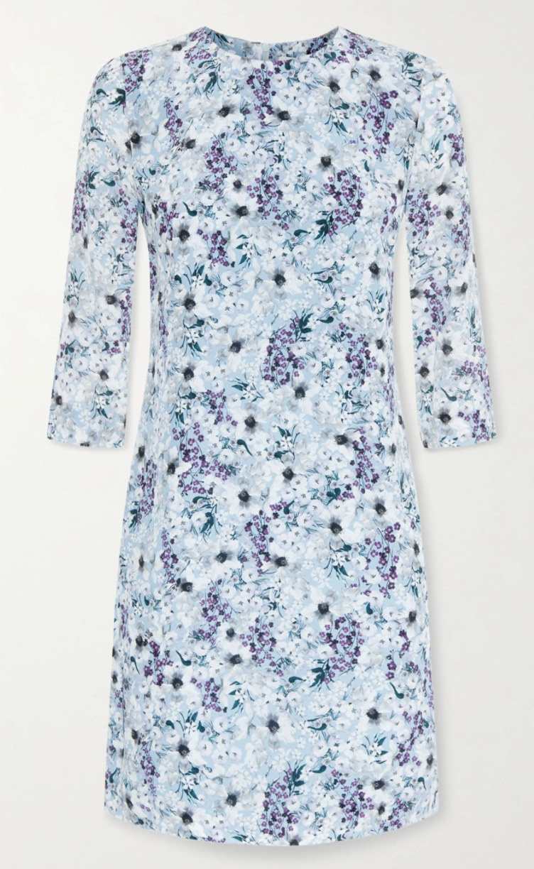 ERDEM Emma floral-print silk crepe de chine mini dress. PHOTO: Net-a-porter