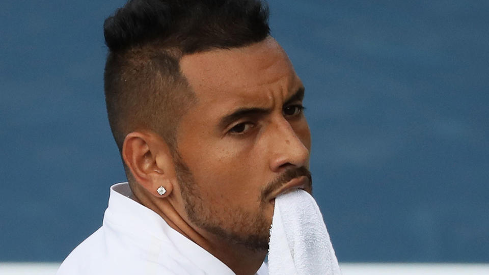 Nick Kyrgios was not happy. Pic: Getty