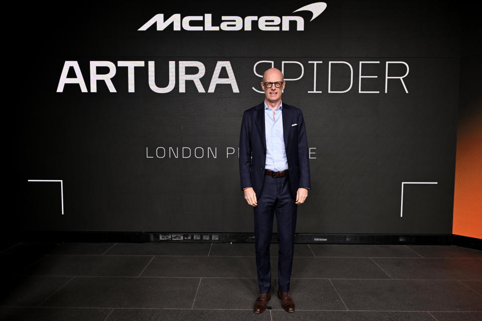 LONDON, ENGLAND - MAY 14: Michael Leiters attends the launch of the McLaren Artura Spider at Outernet London on May 14, 2024 in London, England. (Photo by Jeff Spicer/Getty Images for McLaren Automotive Limited)