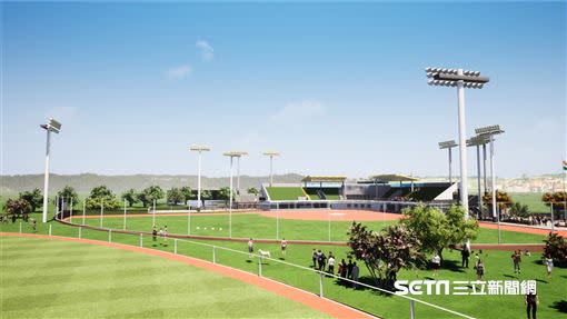 台中打造全台第一座「國際壘球運動園區」，預計明年完工。（圖／中市府提供）