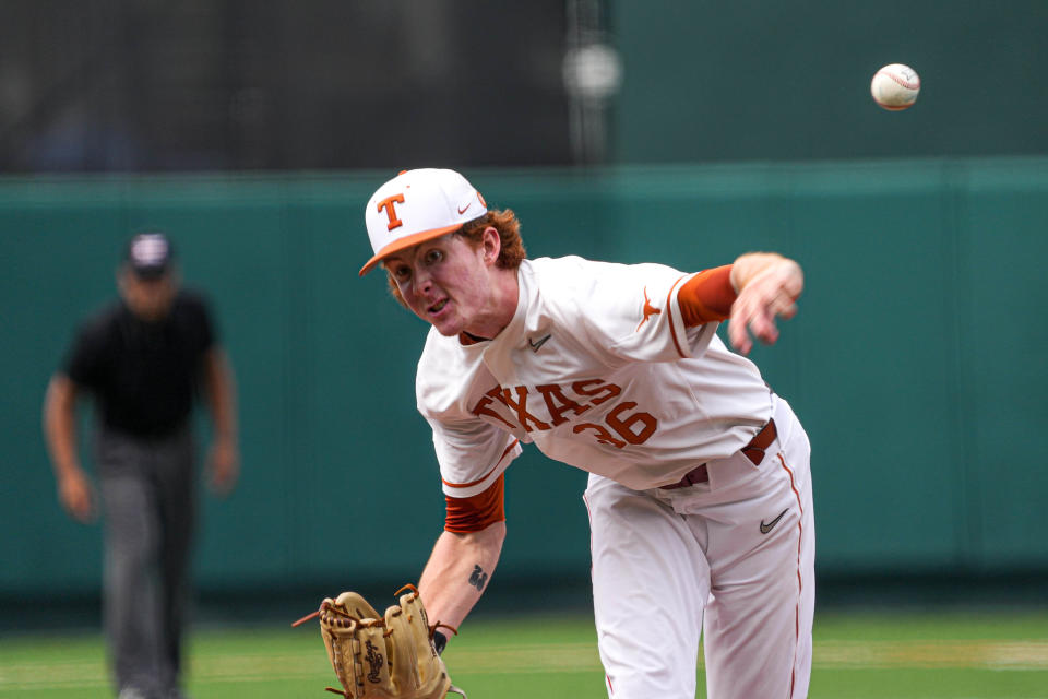 Texas pitcher David Shaw has been the Longhorns' top left-handed option in the bullpen this season, but he won't be available for this weekend's Coral Gables Regional because of an elbow injury.