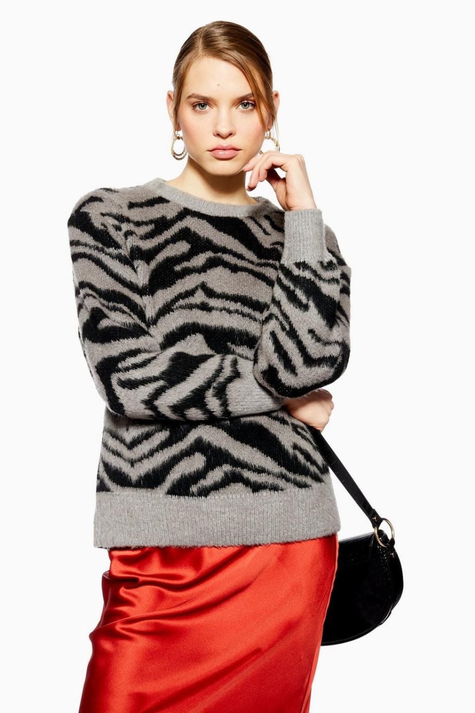 Topshop Zebra Print Jumper (Photo: Topshop)