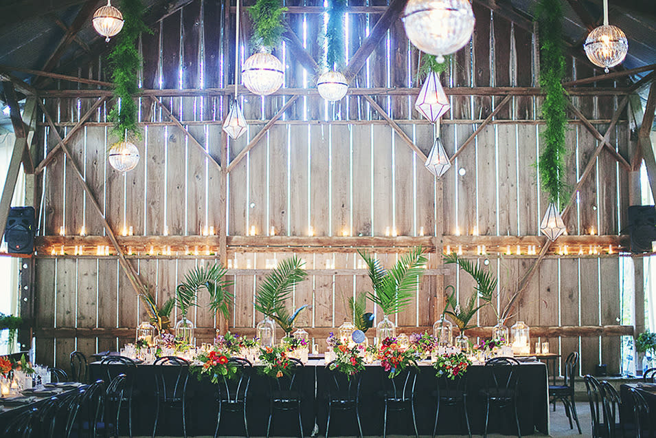 A table set for Ligaya and Russ’ reception.