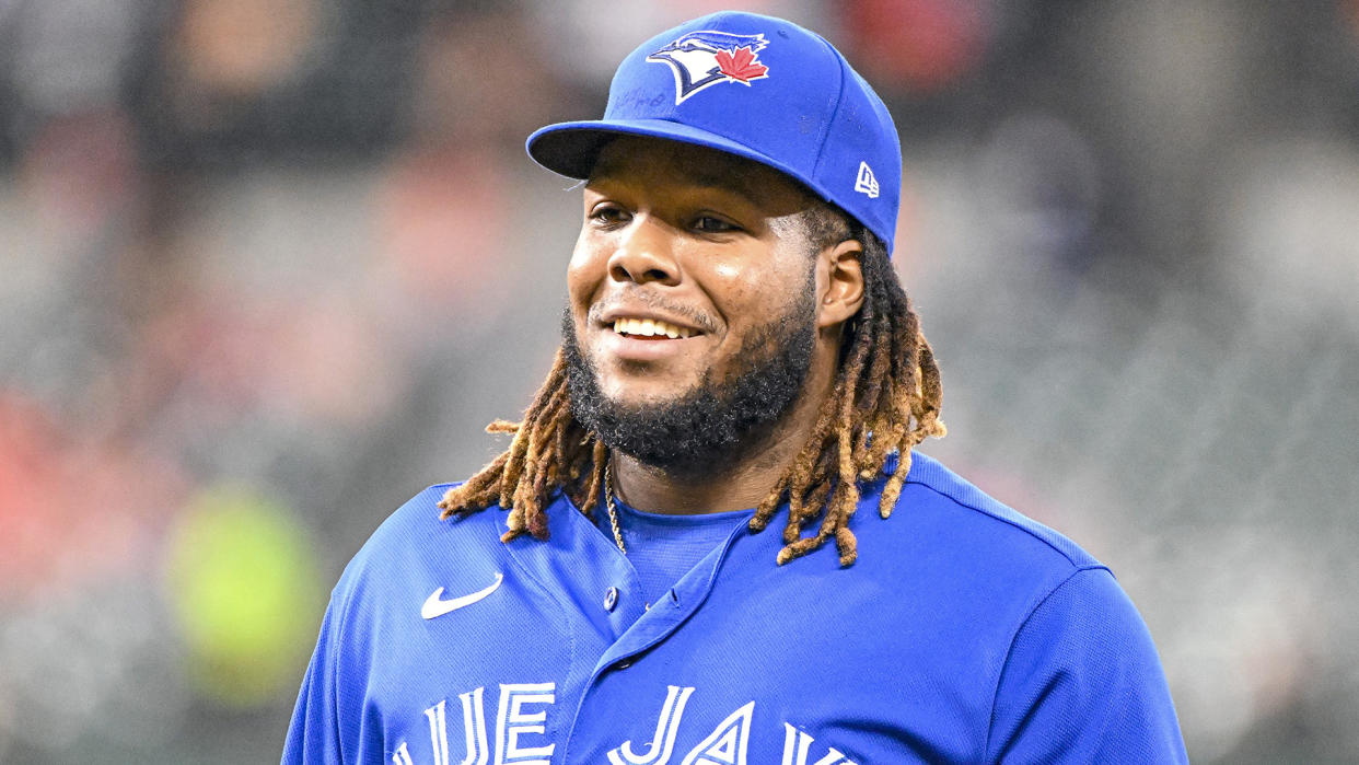 Blue Jays slugger Vladimir Guerrero Jr. has developed into one of baseball's best players over the past two years. (Photo by Mark Goldman/Icon Sportswire via Getty Images)