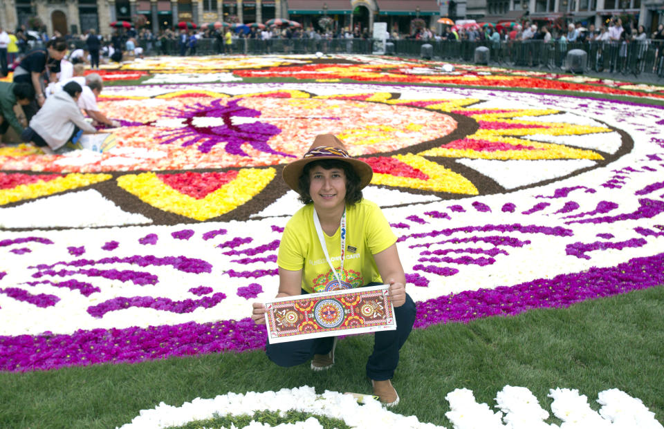 FOTOS | México protagoniza tradicional alfombra floral gigante de Bruselas