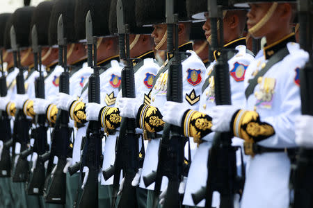 Royal Guards attend the coronation of King Maha Vajiralongkorn in Bangkok, Thailand, May 4, 2019. REUTERS/Soe Zeya Tun