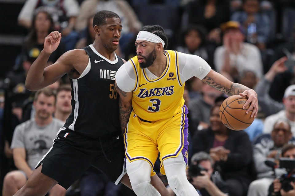 The Lakers would ultimately win the game over the Grizzlies by a score of 123-120. (Photo by Justin Ford/Getty Images)
