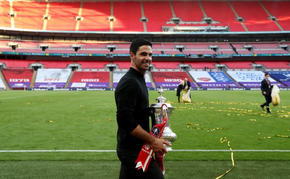 Mikel Arteta is searching for a second trophy as Arsenal manager (Getty Images)